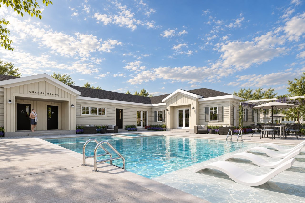 Aurora Oaks clubhouse and amenity rendering 4